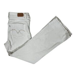 Vintage Levi's Perfectly Slimming 512 Bootcut White Denim Jeans Women's 14M Y2K